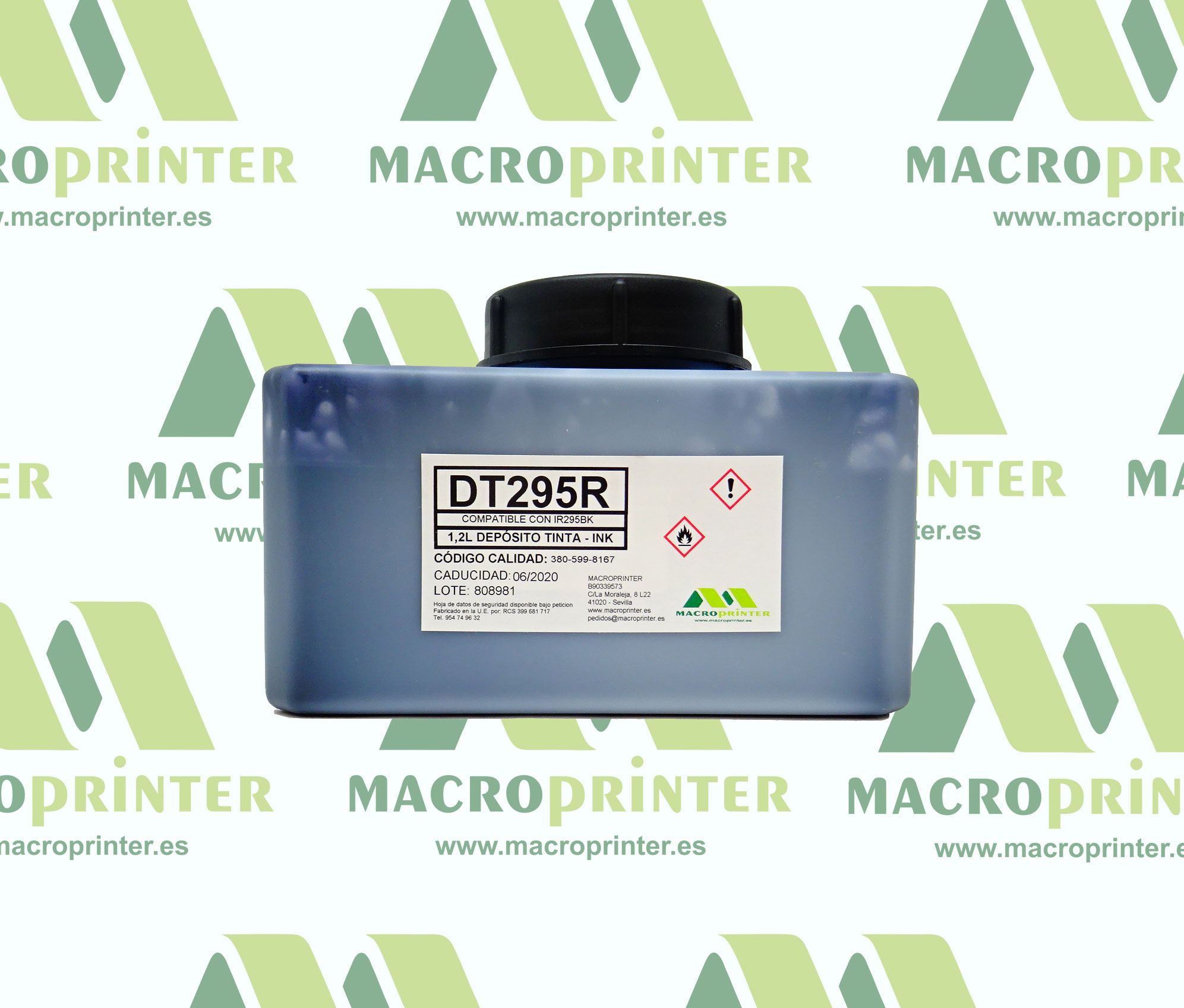 DT295R Tinta en reservorio de uso general para impresora inkjet Domino