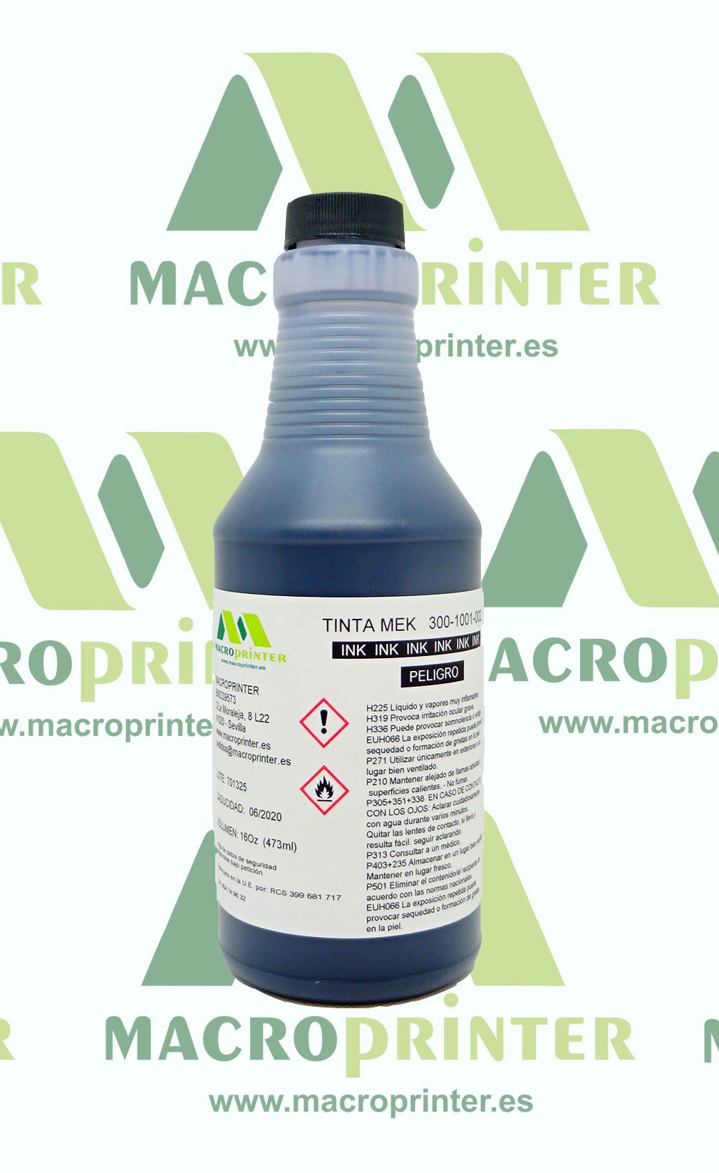 300-1001-002 Tinta MEK de uso general para impresora inkjet Citronix
